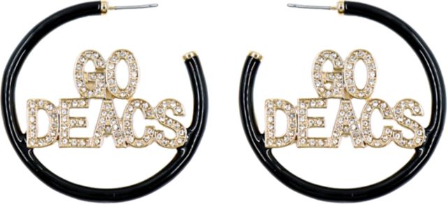 Wake Forest University Pave Hoop Earrings
