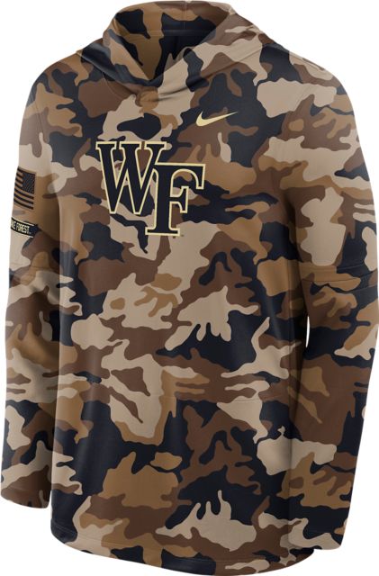 Wake Forest Demon Deacons Military Lightweight Hooded Long Sleeve T-Shirt