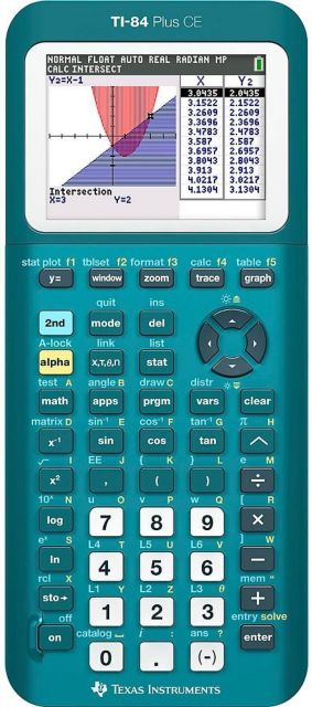 Texas Instruments TI-84 Plus CE Graphing Calculator in Metallic