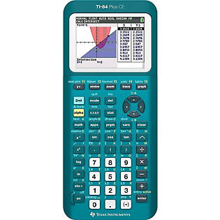 Texas Instruments TI-84 CE Graphing Calculator in Metallic Teal - ONLINE ONLY: Blue Ridge Community & Technical College