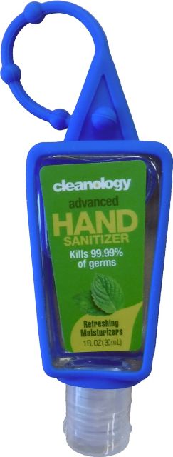 Cleanology Hand Sanitizer 1 oz. w/ Silicone Wrap
