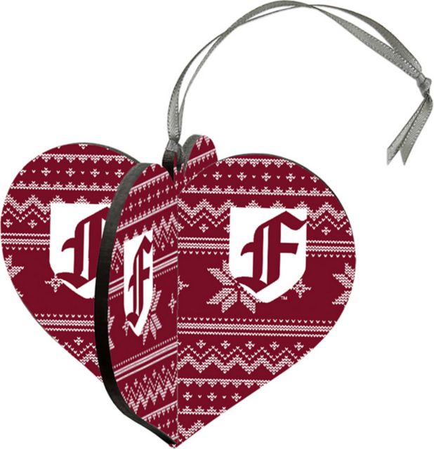 Fordham University 3D Heart Ornament