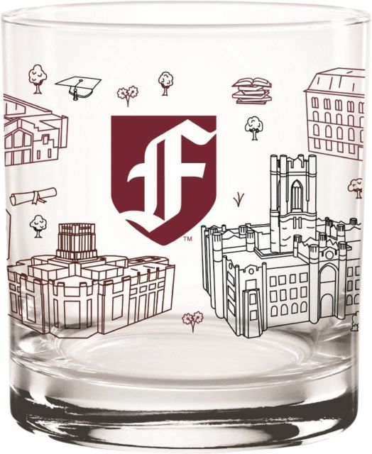 Fordham University 14 oz. Rock Glass