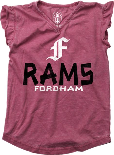 Fordham University Rams Toddler Girls Ruffle Short Sleeve T-Shirt