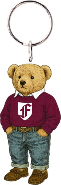 Fordham University Teddy Bear Keychain