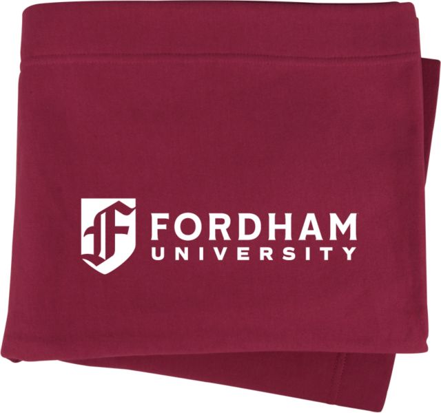 Fordham Sweatshirt Blanket Fordham University Primary Mark Flat - ONLINE ONLY