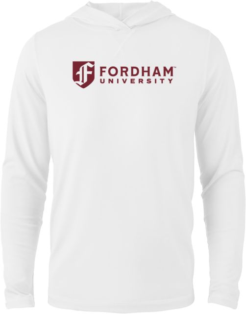 Fordham Long Sleeve Hooded Tee Fordham University Primary Mark Flat - ONLINE ONLY
