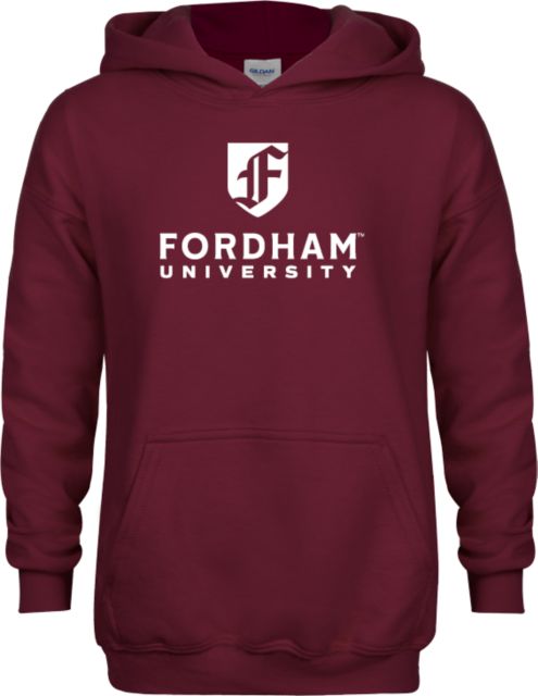 Fordham Youth Fleece Hoodie Fordham University Primary Mark Stacked - ONLINE ONLY