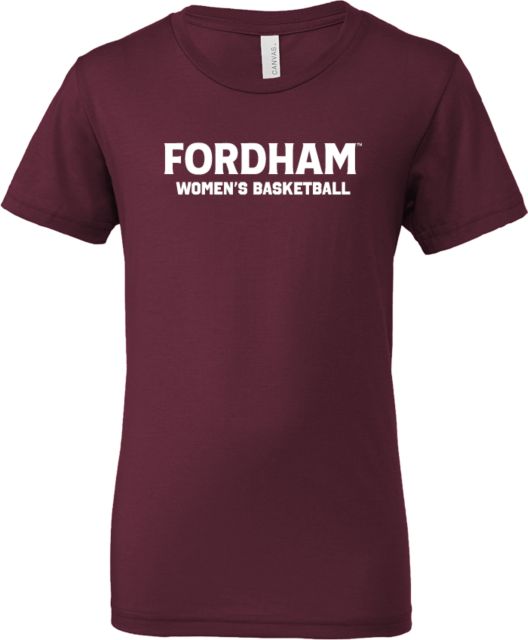 Fordham Bella + Canvas Youth Jersey T Shirt Fordham Womens Basketball - ONLINE ONLY