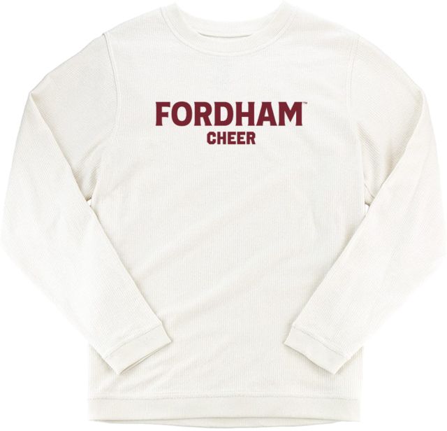 Fordham Boxercraft Womens Cream Corded Crew Fordham Cheer - ONLINE ONLY
