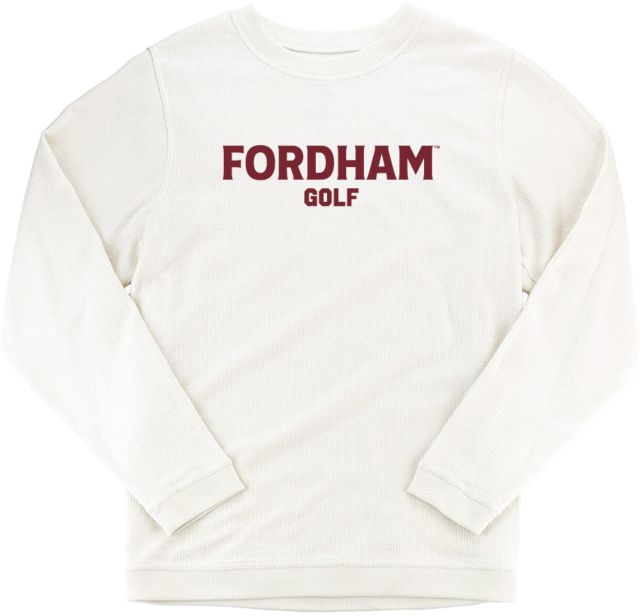 Fordham Boxercraft Womens Cream Corded Crew Fordham Golf - ONLINE ONLY
