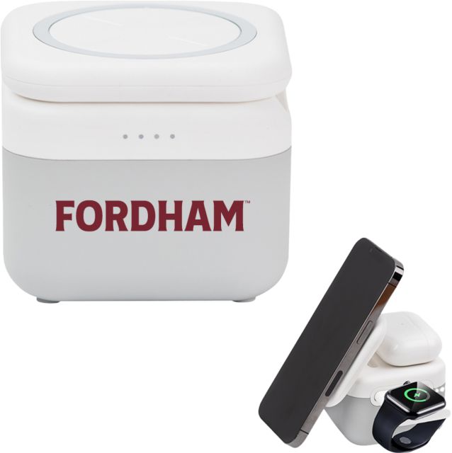 Fordham 3 in 1 Mag Max Modularized Wireless Charger Fordham University Wordmark - ONLINE ONLY