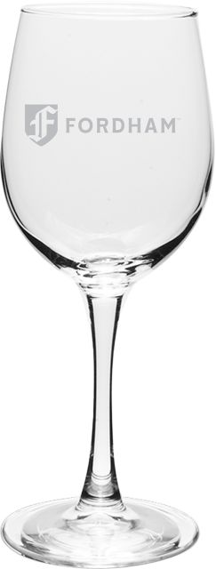Fordham University 12 oz Wineglass
