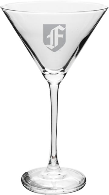 Fordham University 10 oz Martini Glass