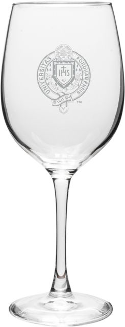 Fordham University 16 oz. Wine Glass
