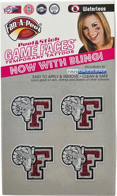 Fordham University 4-Pack Waterless Glitter Tattoo