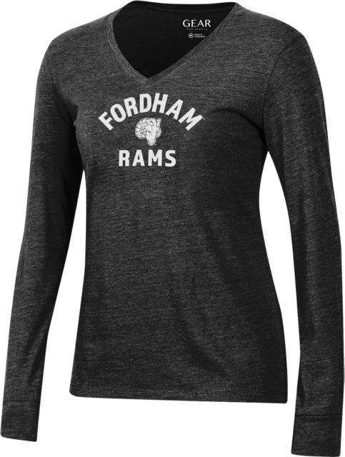 Fordham University Rams Women's V-Neck Long Sleeve T-Shirt