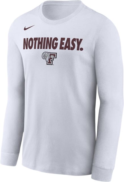 Fordham University Rams Basketball Nothing Easy 2025 Bench Long Sleeve T-Shirt