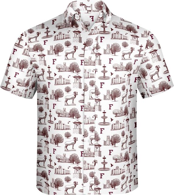 Fordham University Button Up Short Sleeve T-Shirt