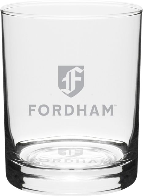 Fordham University 14 oz. Double Old Fashioned Glass