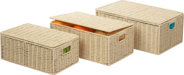 Honey-Can-Do 3-Piece Paper Rope Cord Basket Set