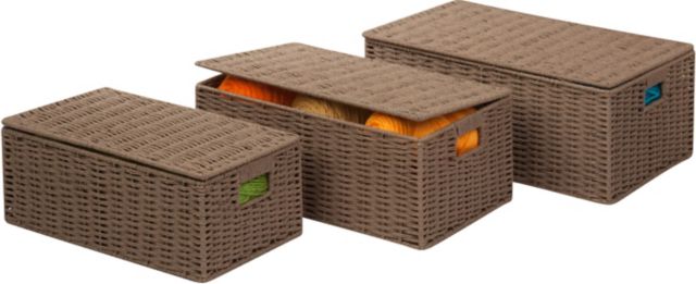 Honey-Can-Do 3-Piece Paper Rope Cord Basket Set