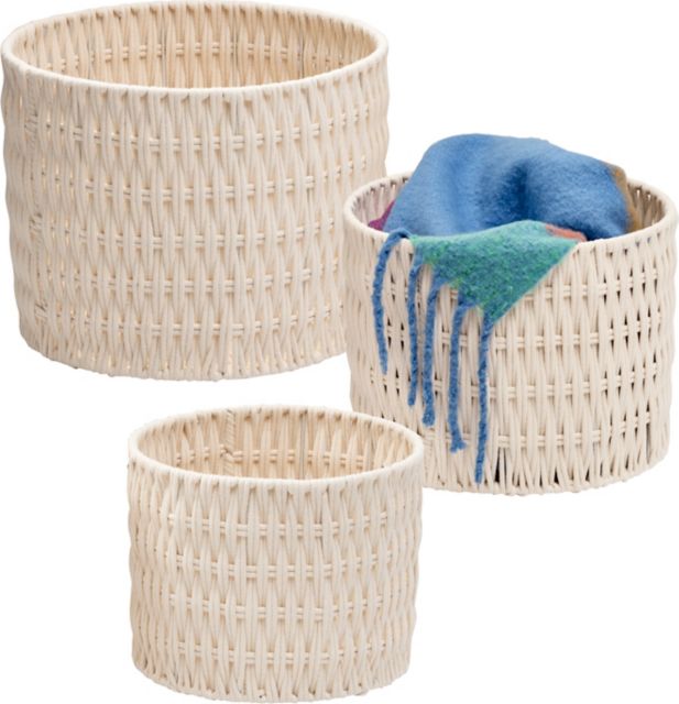 Honey-Can-Do 3-Piece Paper Rope Cord Basket Set