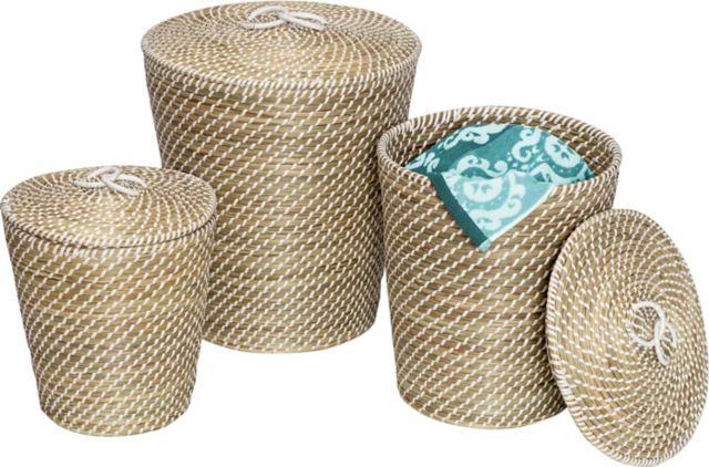 Set Of 3 Seagrass Baskets - ONLINE ONLY