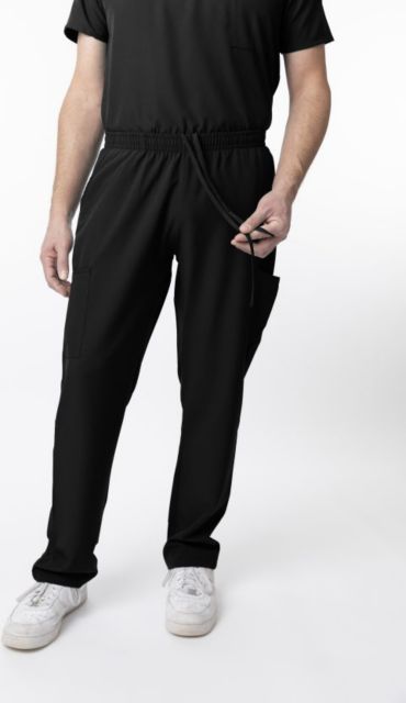 Unisex 4-way Stretch Crosshatch Scrub Pant Black 2X