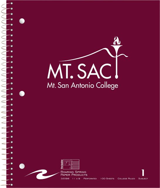 Mt. San Antonio College Notebook 100-Sheet