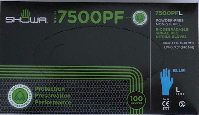 NITRILE GLOVES - BLUE - 4 MIL DISPOSABLE X-LARGE