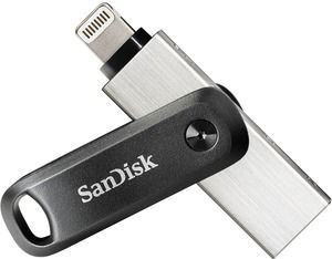 SanDisk iXpand Flash Drive Go For Your iPhone. 128 GB - USB 3.0 Type A, Lightning - 1 Year Warranty - ONLINE ONLY