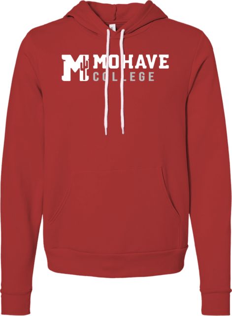 Mohave Bella + Canvas Red Fleece Hood Mohave College Flat - ONLINE ONLY