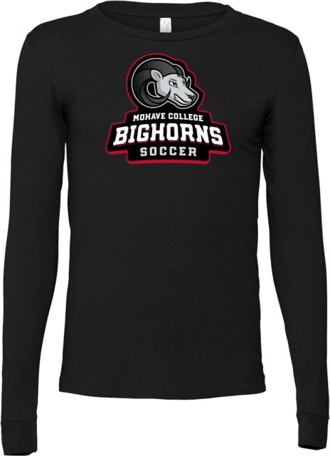 Mohave Bella + Canvas Jersey Cotton Long Sleeve T Shirt Mohave College Bighorns Soccer - ONLINE ONLY