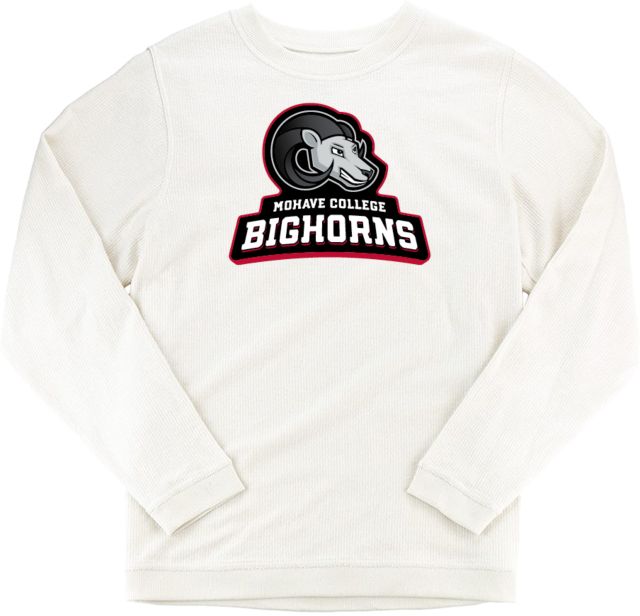 Mohave Boxercraft Womens Cream Corded Crew Mohave College Bighorns - ONLINE ONLY