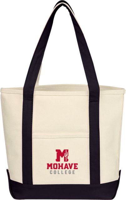 Mohave Cotton Canvas Tote Bag Mohave College Stacked - ONLINE ONLY