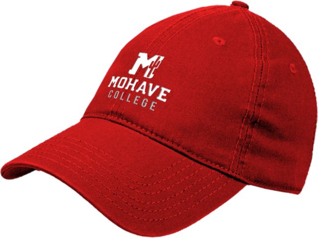 Mohave Red Unstructured Adjustable Low Profile Hat Mohave College Stacked - ONLINE ONLY