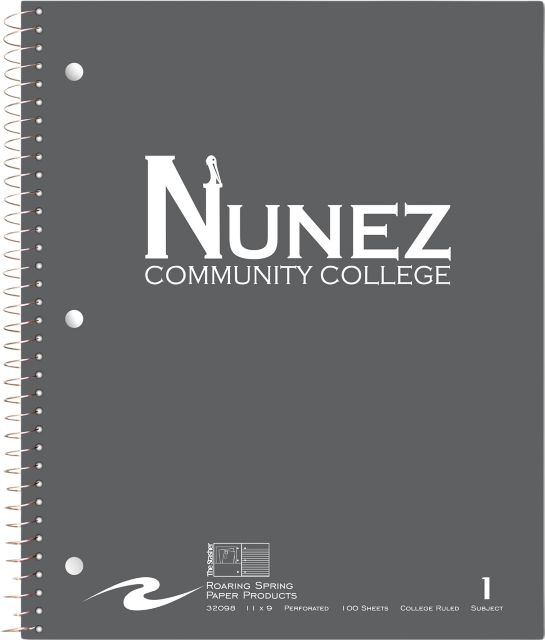 Nunez Community College 1 Subject Notebook