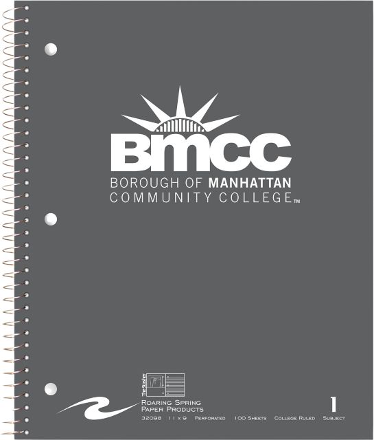 Borough of Manhattan Community College Notebook 100-Sheet
