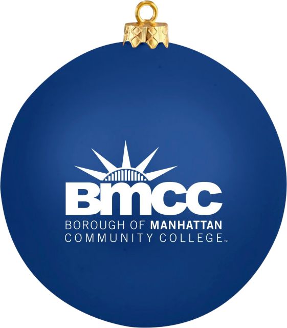 Borough of Manhattan Community College Shatterproof Round Ornament