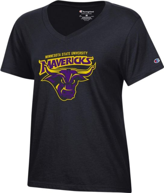 Minnesota State University Mankato Women's Mavericks V-Neck Short Sleeve T-Shirt