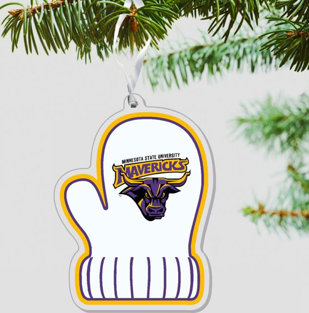 Minnesota State University Mankato Mavericks 3'' x 4'' Etched Ornament