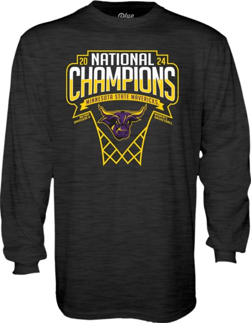 Minnesota State University Mavericks Women's Basketball  2024 NCAA  D2 National Champions Long Sleeve T-Shirt