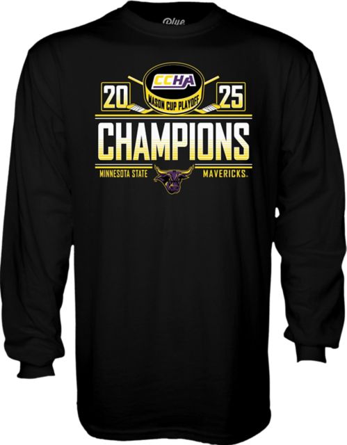 Minnesota State University Mankato Men's Hockey 2025 CCHA Tournament Champions Long Sleeve T-Shirt