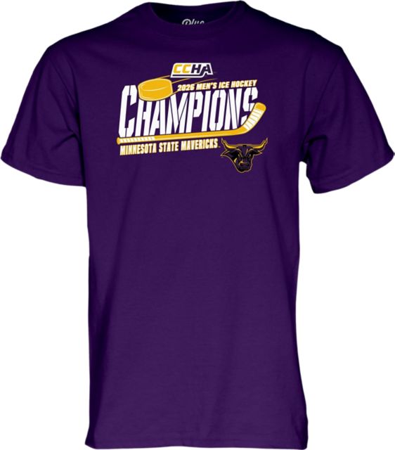 Minnesota State Mavericks Men's Ice Hockey 2026 CCHA Conference Champions Short Sleeve T-Shirt