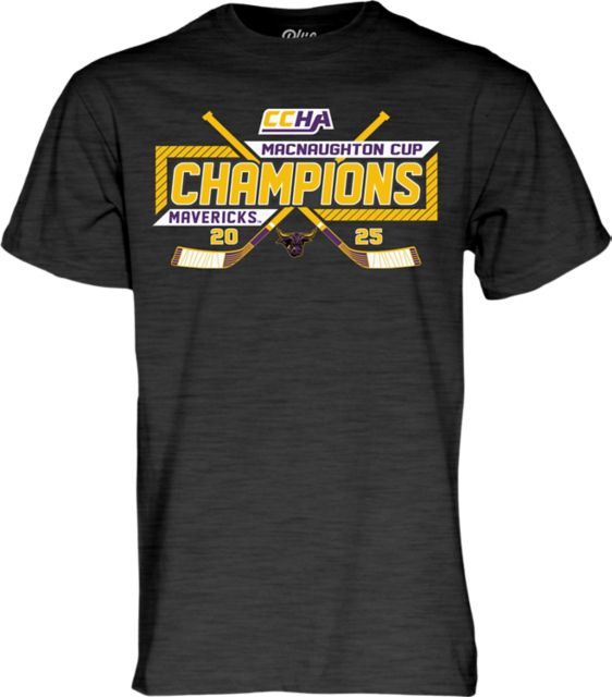 Minnesota State University Mankato Men's Hockey 2025 CCHA Regular Season Champions Short Sleeve T-Shirt