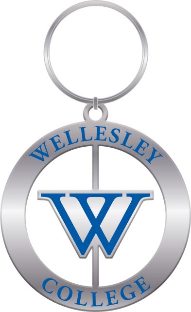 Wellesley College Spinner Keychain