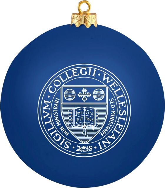 Wellesley College Round Shatterproof Ornament
