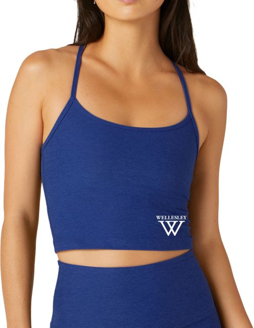 Wellesley College Beyond Yoga Racerback Crop Tank Top