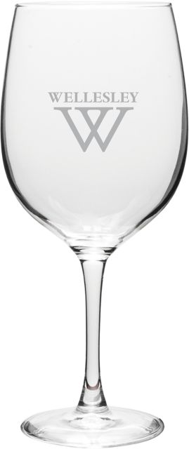 Wellesley College 19 oz. Wine Glass